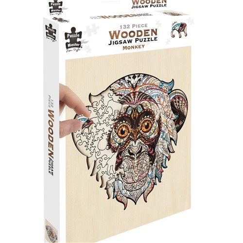 Black Monkey-Wooden Jigsaw Puzzle Unique Shape Puzzle Pieces Best Gift for Adults and Kids Wooden Jigsaw Puzzles 2000 Piece