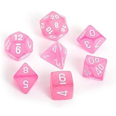 Pink Die Set Frosted Pink/white 7-Die Set | Presents of Mind