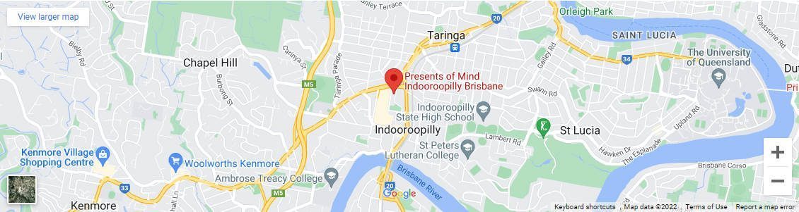 Map of Presents of Mind Indooroopilly store location