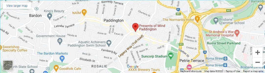 Map of Presents of Mind Paddington store location