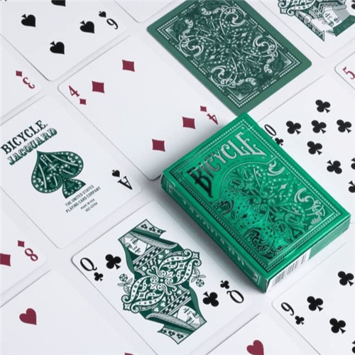 Green bicycle playing cards cheap