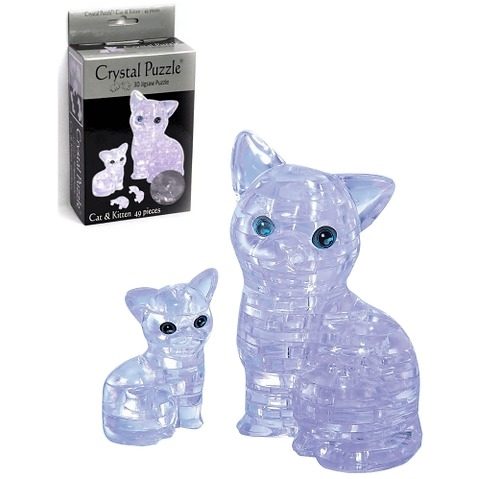 3D Crystal Puzzle Cat Kitten UV clear Presents of Mind